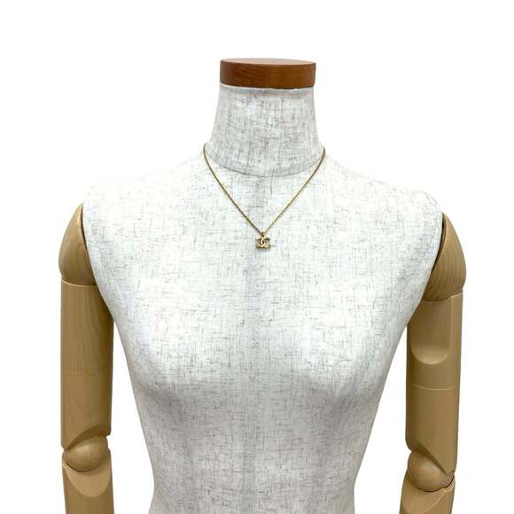 CHANEL Gold Logo Necklace